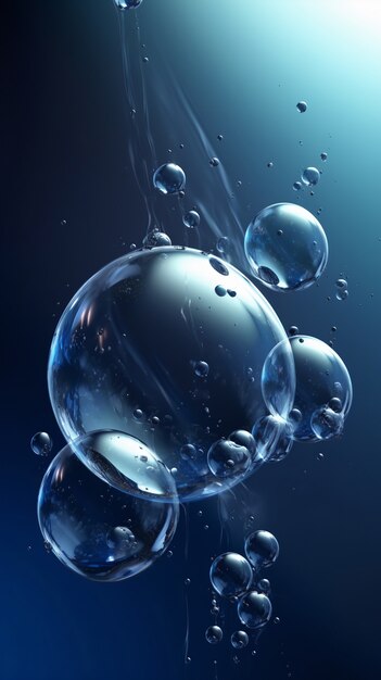 Shiny bubbles wallpaper