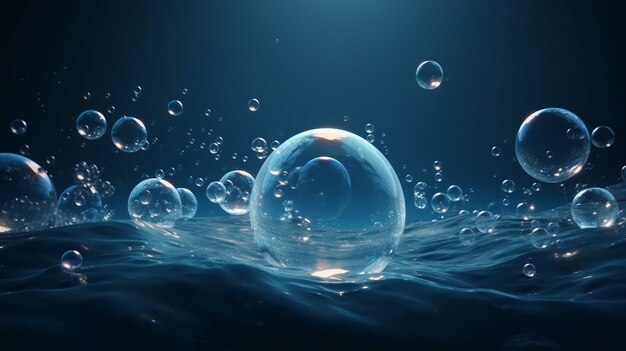 Shiny bubbles wallpaper