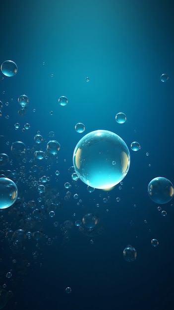 Free photo shiny bubbles wallpaper