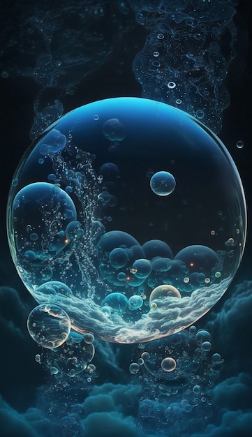 Блестящие пузыри обои