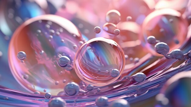 Shiny bubbles wallpaper