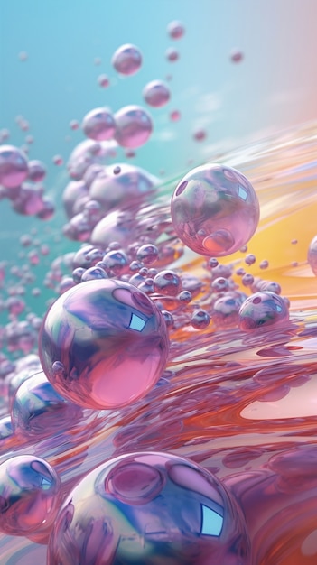 Shiny bubbles wallpaper