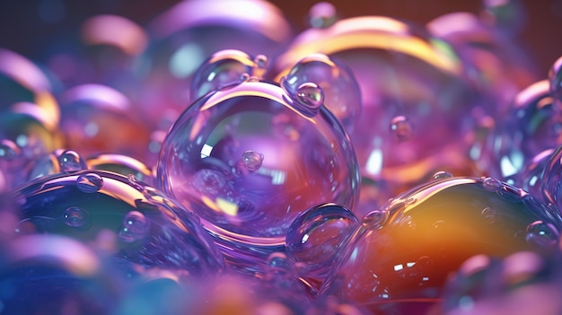 Shiny bubbles wallpaper