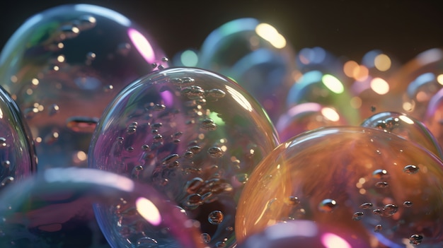 Shiny bubbles wallpaper