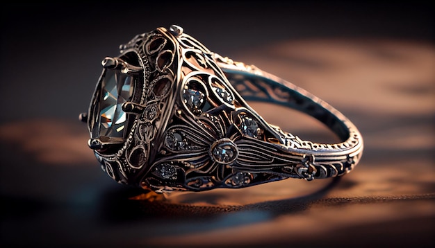 Foto gratuita braccialetto di pietre preziose lucide decorazione in oro di lusso regalo elegante generato da ai