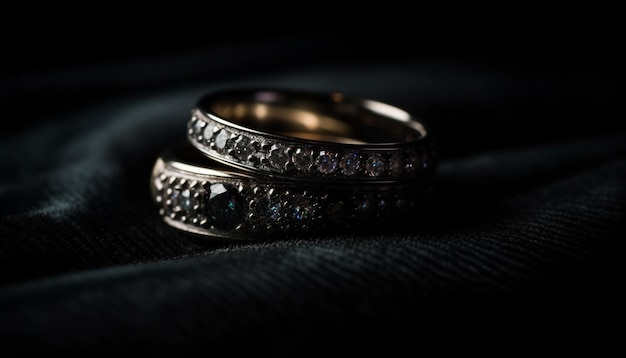 Free photo shiny gold wedding ring symbolizes eternal love generated by ai