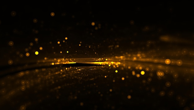 Блестящие золотые частицы с легкой полосой