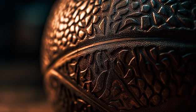 Free photo shiny leather ball symbolizes competitive sport success generated by ai