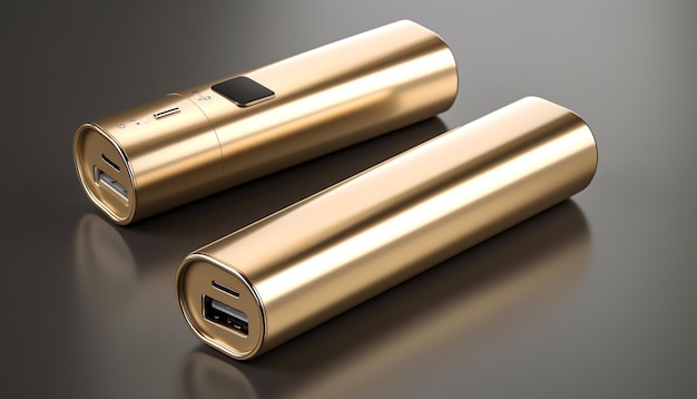 무료 사진 반짝이는 금속 배터리는 ai가 생성한 최신 전자 장비에 전원을 공급합니다.