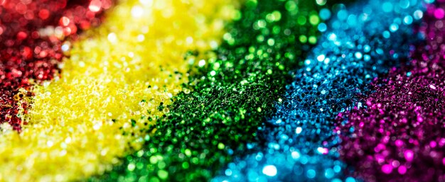 Shiny rainbow glitter