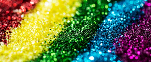 Shiny rainbow glitter