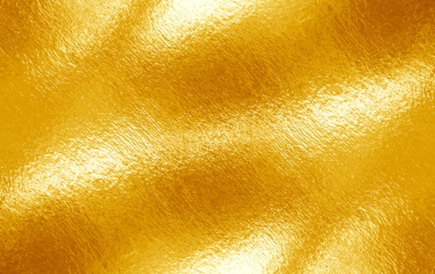 Shiny yellow leaf gold foil texture