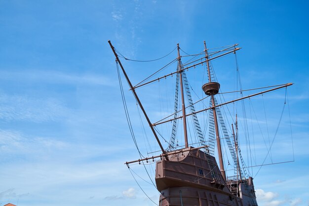 ship outdoor history background sky