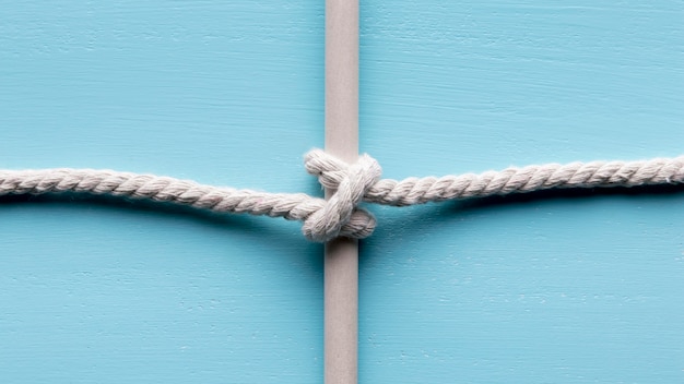 Free photo ship white ropes surrounding a bar