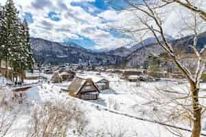 Foto gratuita shirakawa-go e gokayama, giappone