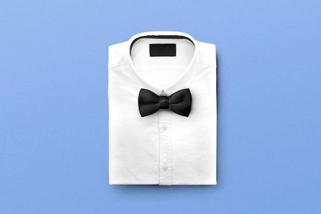 Рубашка и бант, аксессуар для формальной мужской одежды