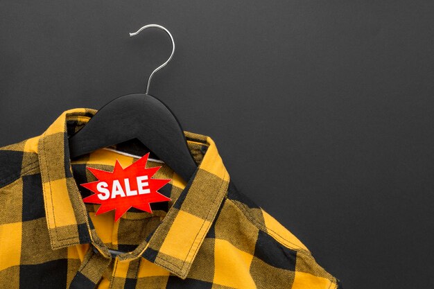 Shirt on hanger cyber monday concept