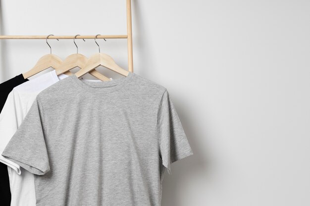 Shirt mockup concept with plain clothing