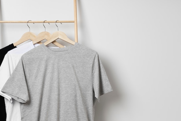 Shirt mockup concept with plain clothing