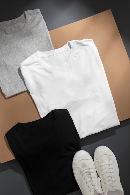 Shirt mockup concept with plain clothing