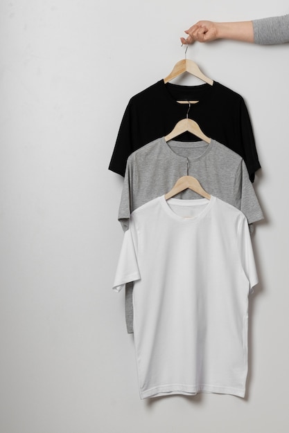 Shirt mockup concept with plain clothing