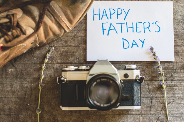 Shoe and camera for father's day