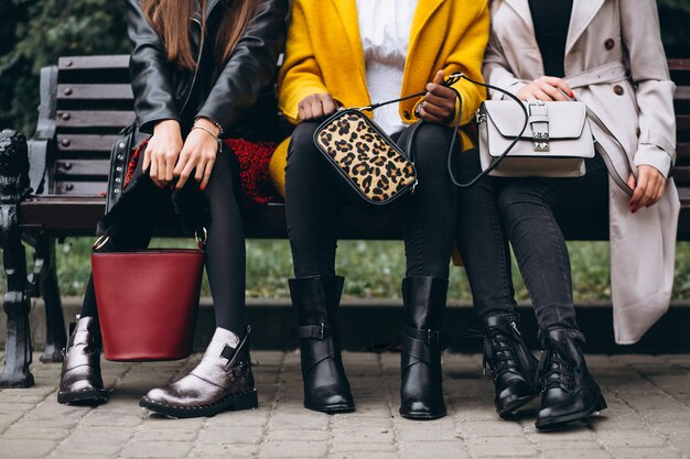 Shoes and bags close up