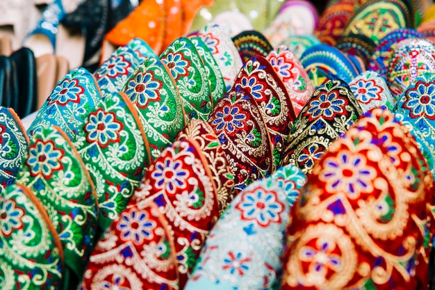 Shoes on market in morocco