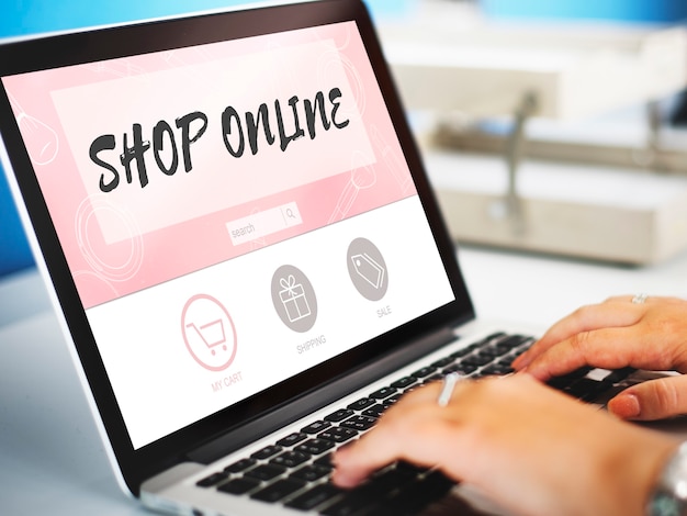 쇼핑 온라인 인터넷 쇼핑 스토어 개념