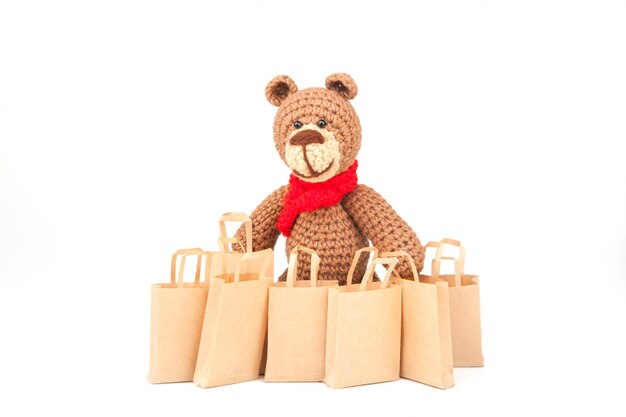 waste material teddy bear