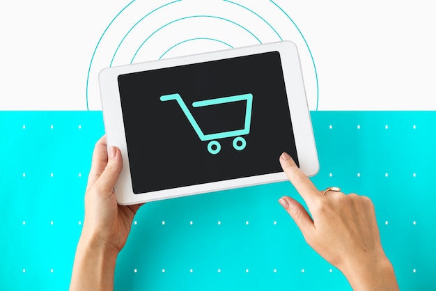 Free photo shopping cart commerce graphic symbol icon