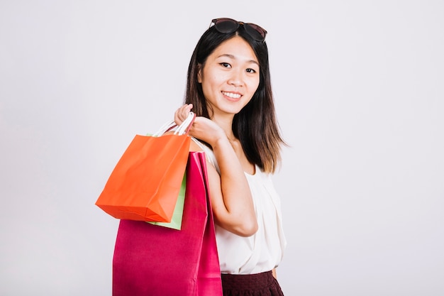 Shopping concept with young woman