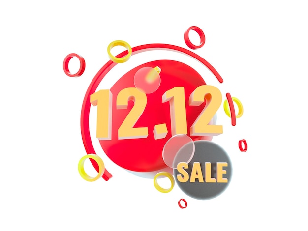 Shopping day sale crazy sales online twelve on white d illustration