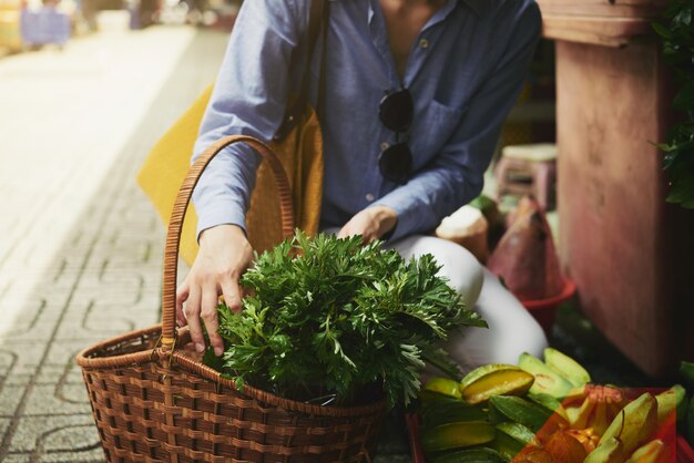 Shopping at market