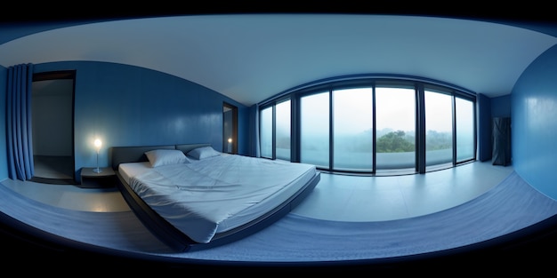 Shot for panoramic composition of bedroom