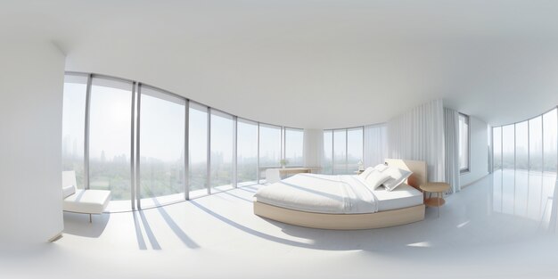 Кадр для панорамной композиции спальни