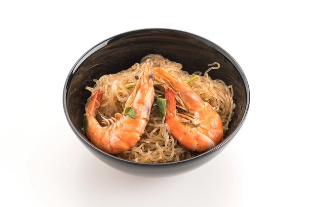 Shrimp potted with vermicelli