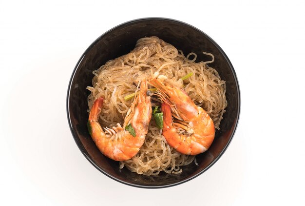 Shrimp potted with vermicelli