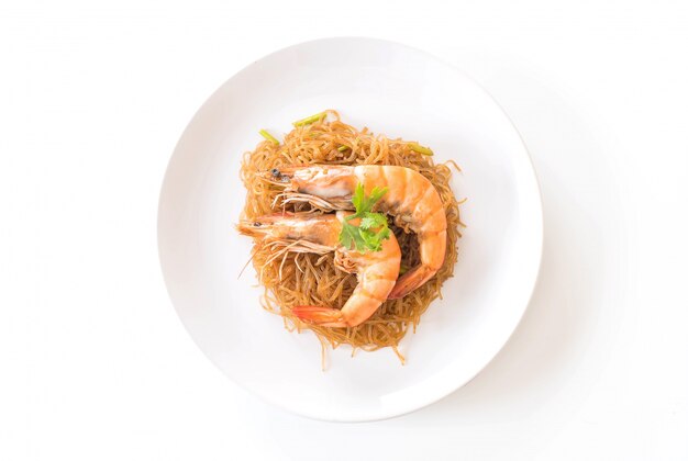 Shrimp potted with vermicelli