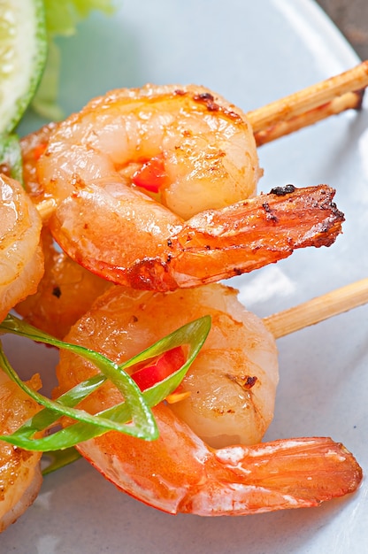 Shrimp Sauteed in Garlic and Soy Caramel – Free Stock Photo Download