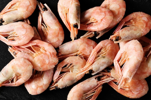 Shrimps on dark