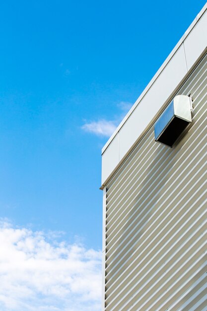 Side view building with blue sky