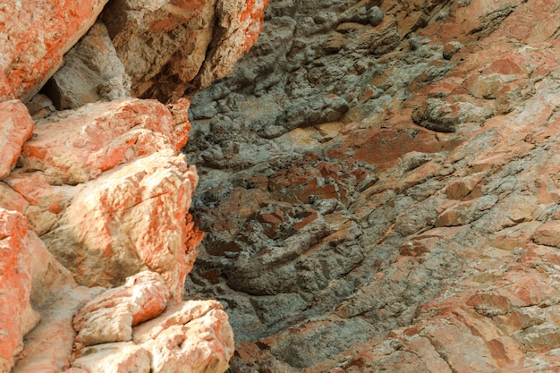 Боковой вид скалы. горизонтальный