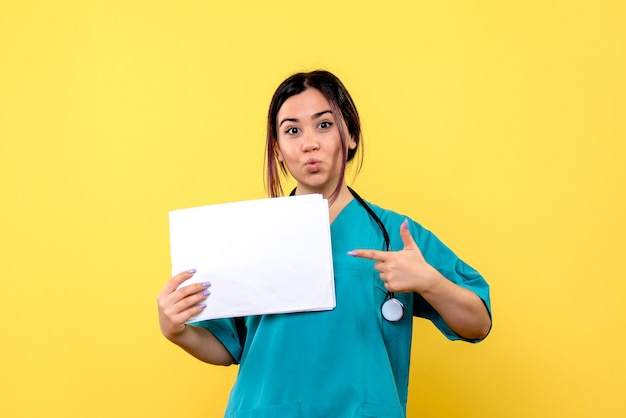 Side view of the doctor cured the patient with coronavirus