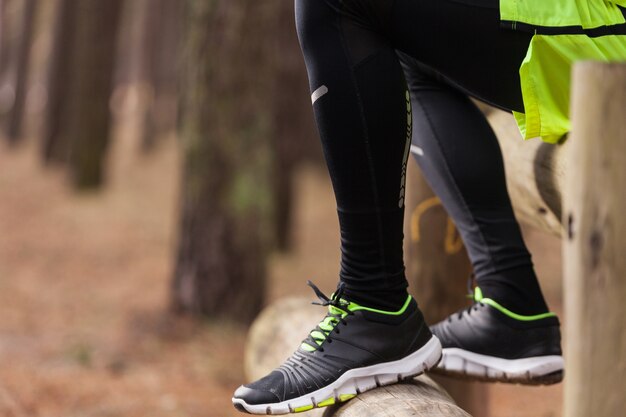 Side view of sports shoes