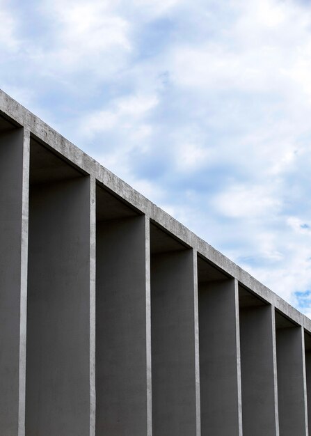 Side view of stone construction