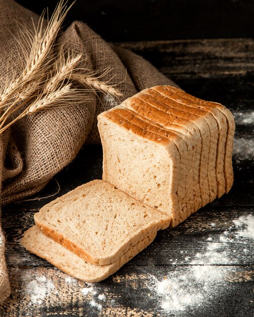 Side view wheat bread