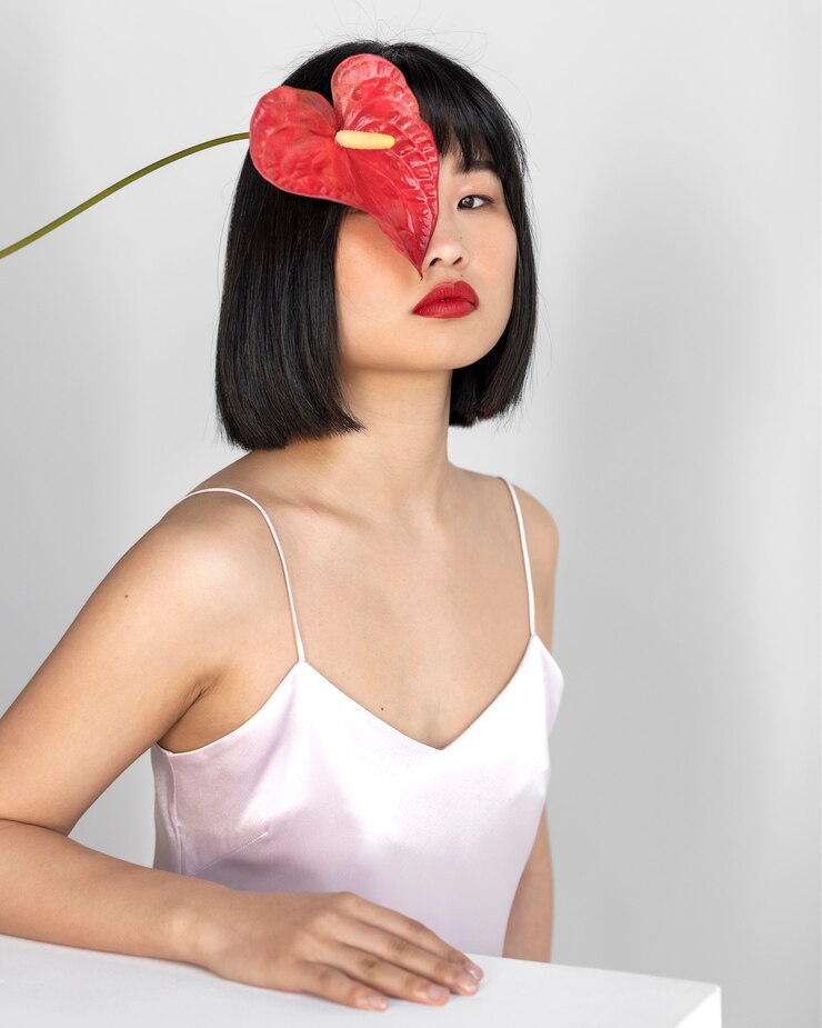 免費 Photo 有花在頭髮的女人