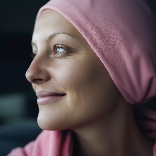 Side view  young woman portrait