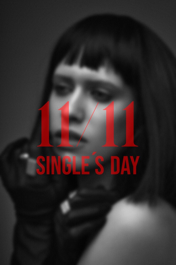 Free Photo side view young woman single's day banner